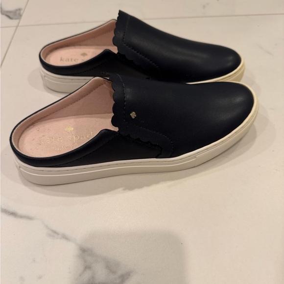 Kate Spade navy blue Andi Sneakers Scalloped Slip-On - Picture 3 of 4